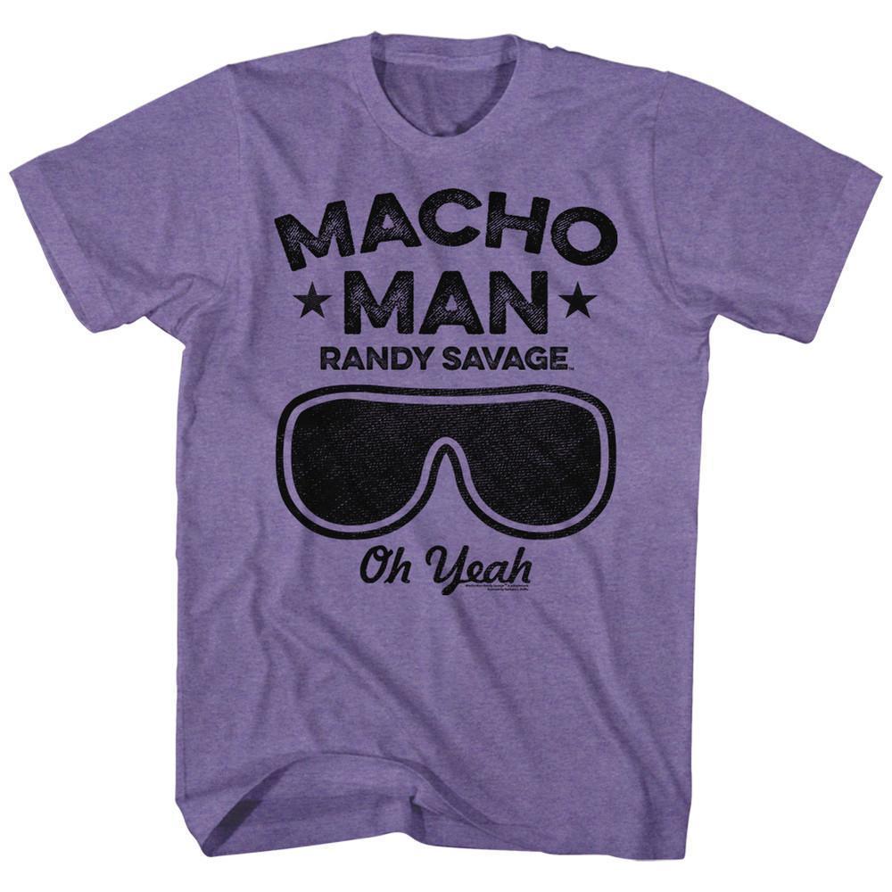 Macho Man Oh Yeah Retro Classic Purple Adult T-Shirt